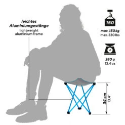 Uquip Trinity L Grey - Campingstuhl -Naturnahes Camping uquip trinity l grey campingstuhl detail 3